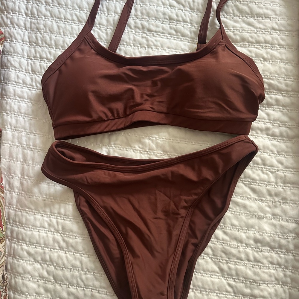 93 Play Street Brown Two Piece Swimsuit